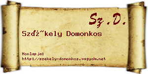 Székely Domonkos névjegykártya
