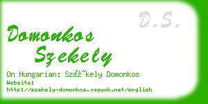 domonkos szekely business card